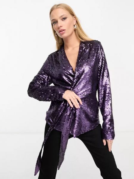 Пиджак с пайетками True Decadence фиолетовый