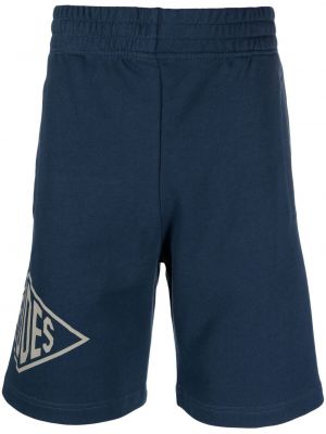 Pantaloni scurți cu imagine études albastru