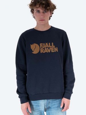 Памучен пуловер с апликация Fjallraven