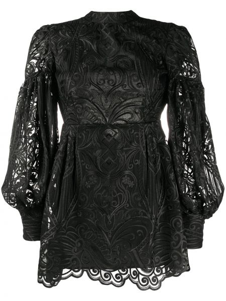 Коктейльное платье с вышивкой Wandering, черное