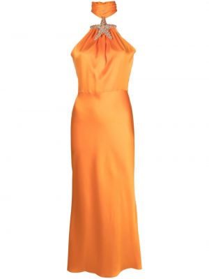Миди рокля David Koma оранжево