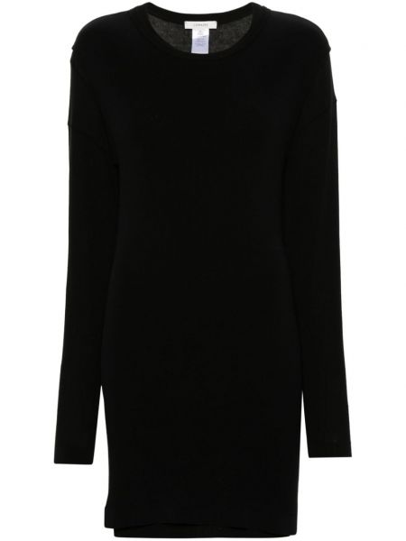 Bombažna mini obleka Lemaire črna