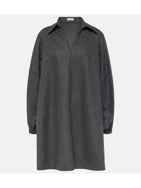 Flanell kjole Brunello Cucinelli grå