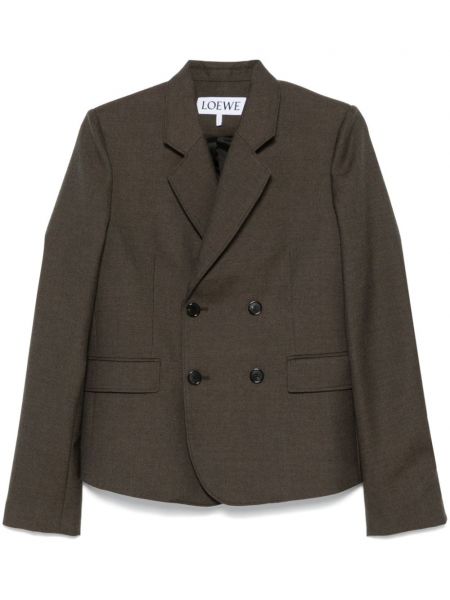 Uld dobbeltradet blazer Loewe brun