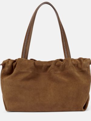 Кожаная сумка Brunello Cucinelli, коричневая