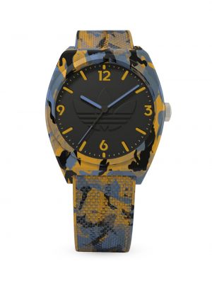 Камуфляжные часы с принтом Adidas желтые