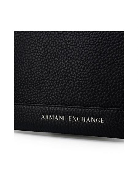 Bolso clutch con cremallera Armani Exchange negro