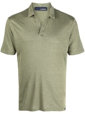 Lininis polo marškinėliai Lardini žalia