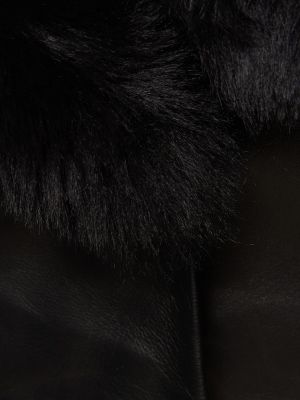 Кожа кожено яке Magda Butrym черно