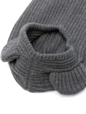 Pletený čepice Moschino šedý