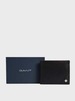 Шкіряний гаманець Gant чорний