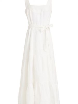 Белое льняное платье миди Heidi Klein