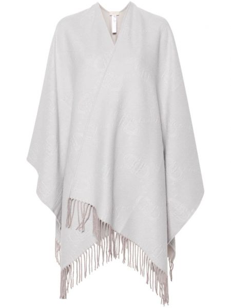 Jacquard poncho Liu Jo harmaa