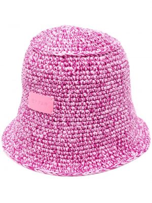 Kootud müts By Far roosa