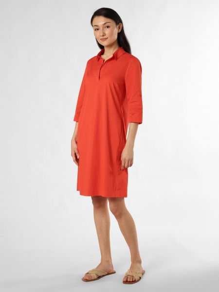 Sukienka midi bawełniana w jednolitym kolorze Robe Légère czerwona