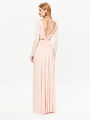 Slim fit večerní šaty Elisabetta Franchi růžové