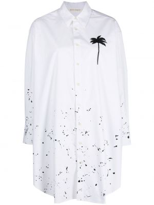Sukienka z nadrukiem Palm Angels biała