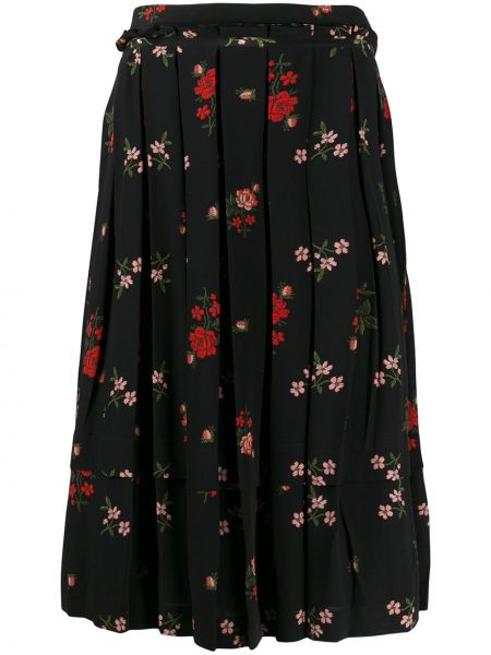 Falda de flores Simone Rocha negro