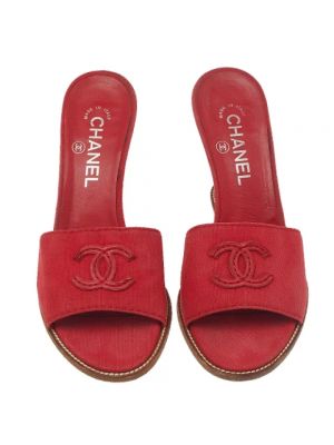 Sandały trekkingowe Chanel Vintage czerwone