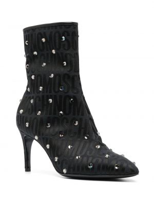 Auliniai batai su kristalais Moschino juoda