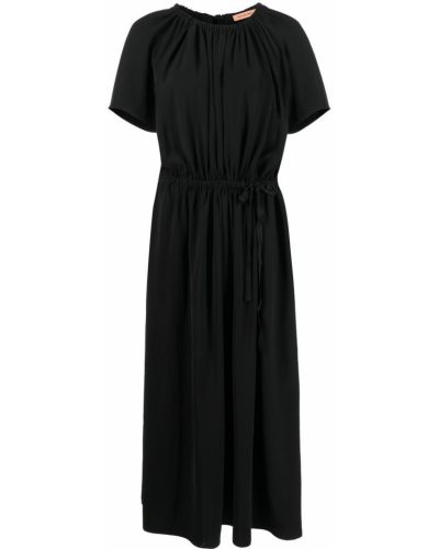 Plisirana večerna obleka Yves Salomon črna