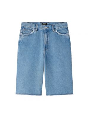 Szorty jeansowe A.p.c. niebieskie