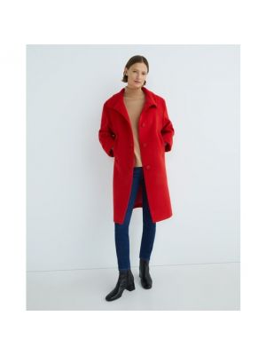 Abrigo de lana con cuello alto Fuchs And Schmitt rojo