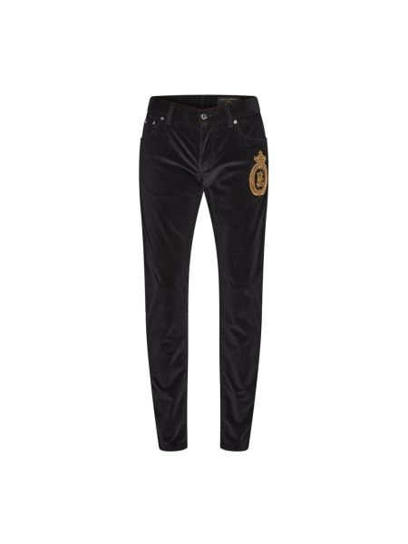 Spodnie slim fit Dolce And Gabbana czarne