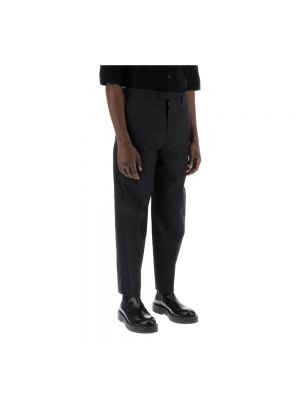 Spodnie slim fit Lemaire czarne