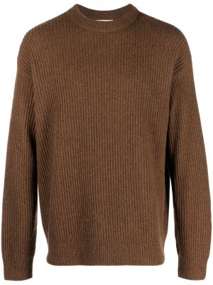 Pletený svetr Closed hnědý