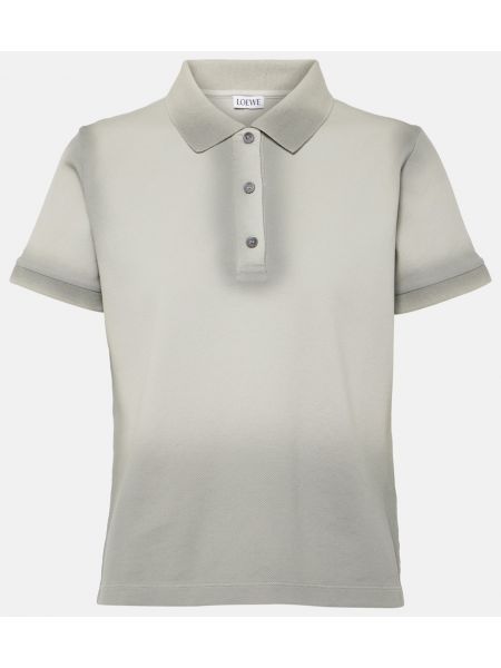 Medvilninis polo marškinėliai Loewe pilka