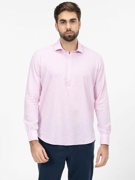 Camisa de lino Elpulpo rosa