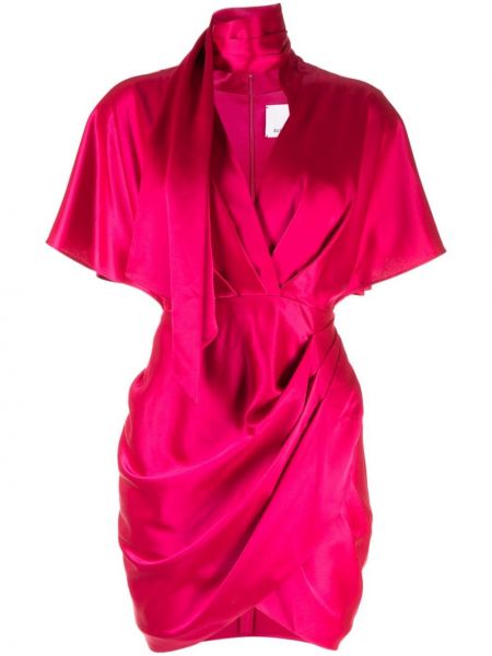 Satenska haljina Acler ružičasta