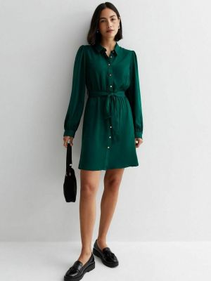 Платье с поясом New Look зеленое