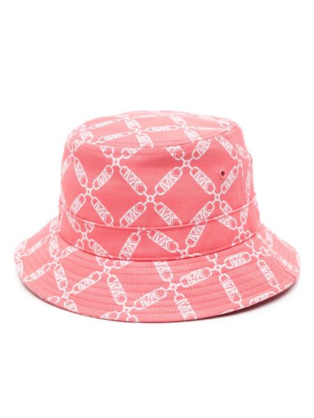 Žakárový kýblový klobouk Michael Kors růžový