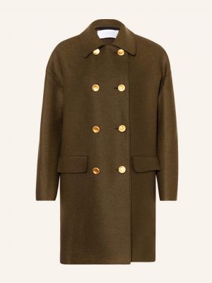 Vlněný kabát Harris Wharf London khaki