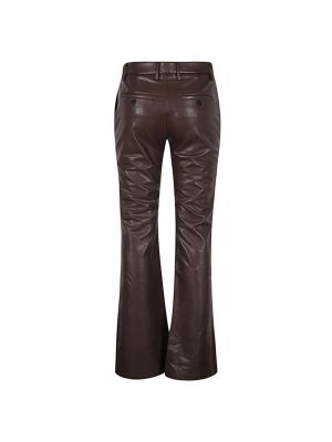 Pantalones de cuero de cuero sintético True Royal marrón
