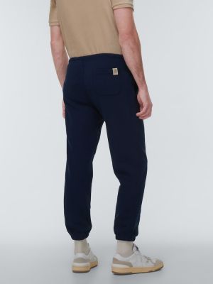 Fleecové teplákové nohavice Polo Ralph Lauren modrá
