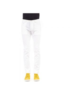 Lniane proste jeansy Jacob Cohen białe