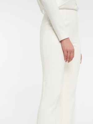 Pantalon taille haute large Safiyaa blanc