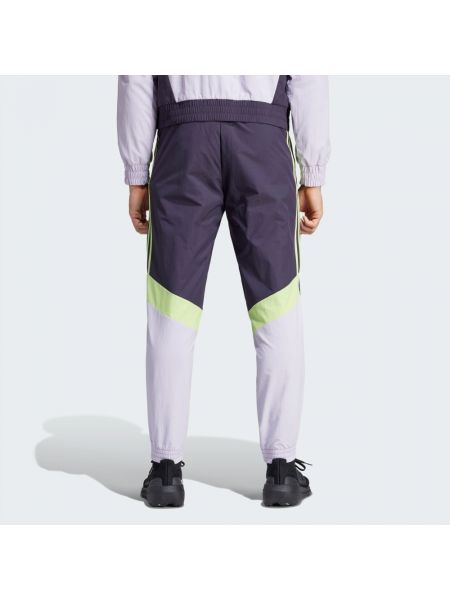 Плетеные брюки Adidas фиолетовые