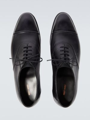 Кожени обувки в стил дерби John Lobb черно