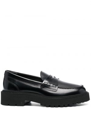 Skinn loafers Hogan svart