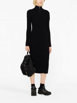 Midi šaty na zip Moncler černé