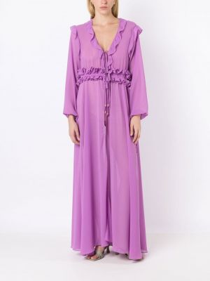 Dlouhé šaty s volány Olympiah fialové