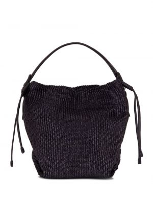 Pletená nákupná taška Brunello Cucinelli čierna