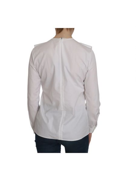 Blusa de algodón manga larga Dsquared2 blanco