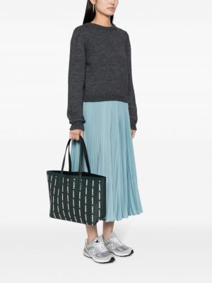 Beidseitig tragbare shopper handtasche mit print Lacoste grün