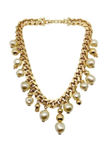 Asimetrična ogrlica Christian Dior Pre-owned zlatna