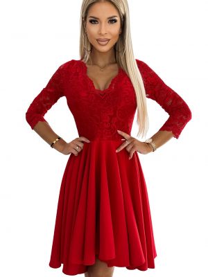 Φόρεμα με δαντέλα Numoco κόκκινο